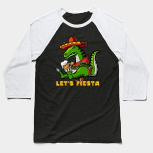 Mexican T-Rex Dinosaur Baseball T-Shirt